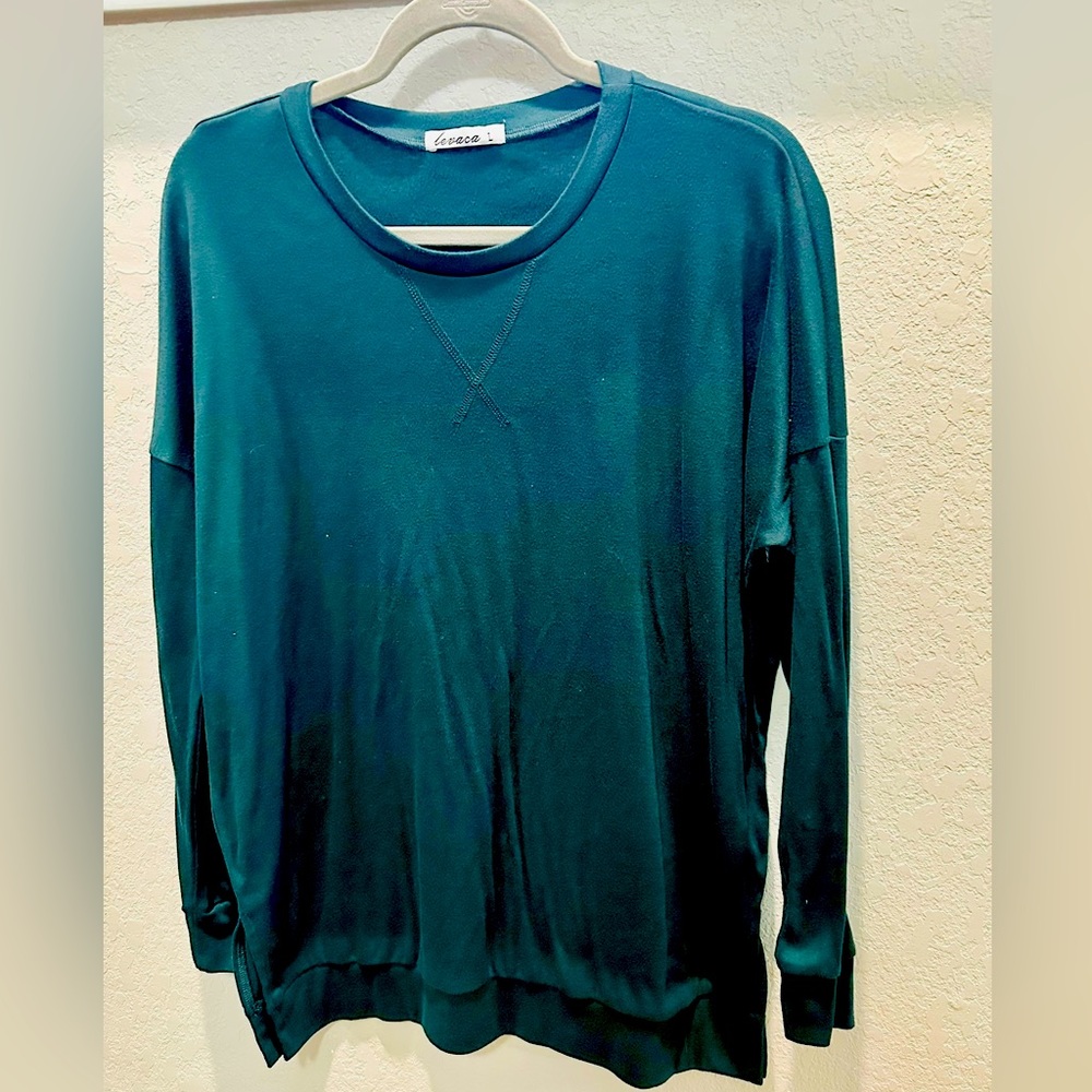 Dark Green Ling Sleeve Tunic